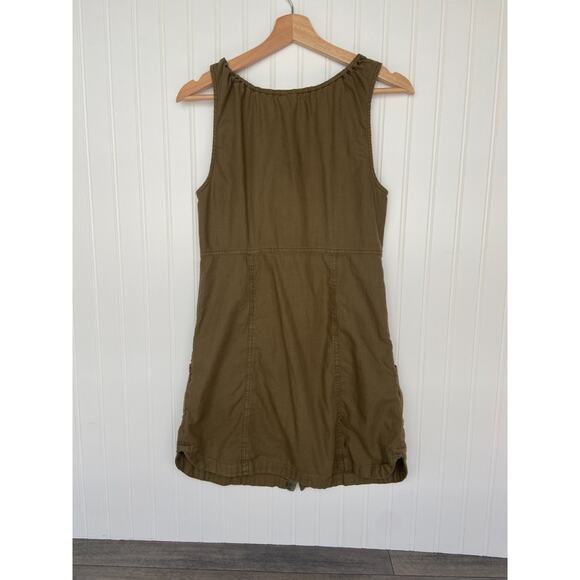 Pilcro Dress Size Small Army Green Mini Button Down 100% Cotton Anthropologie - Picture 7 of 7